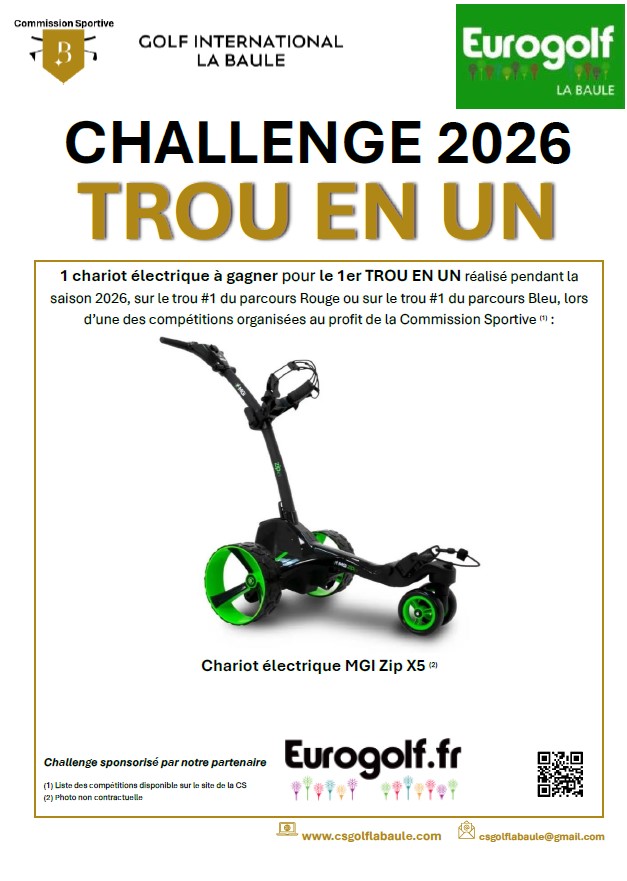 CHALLENGE TROU EN UN 2026